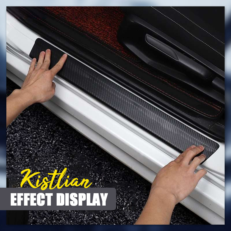 Carbon fibre car door sill sticker (4 pieces)